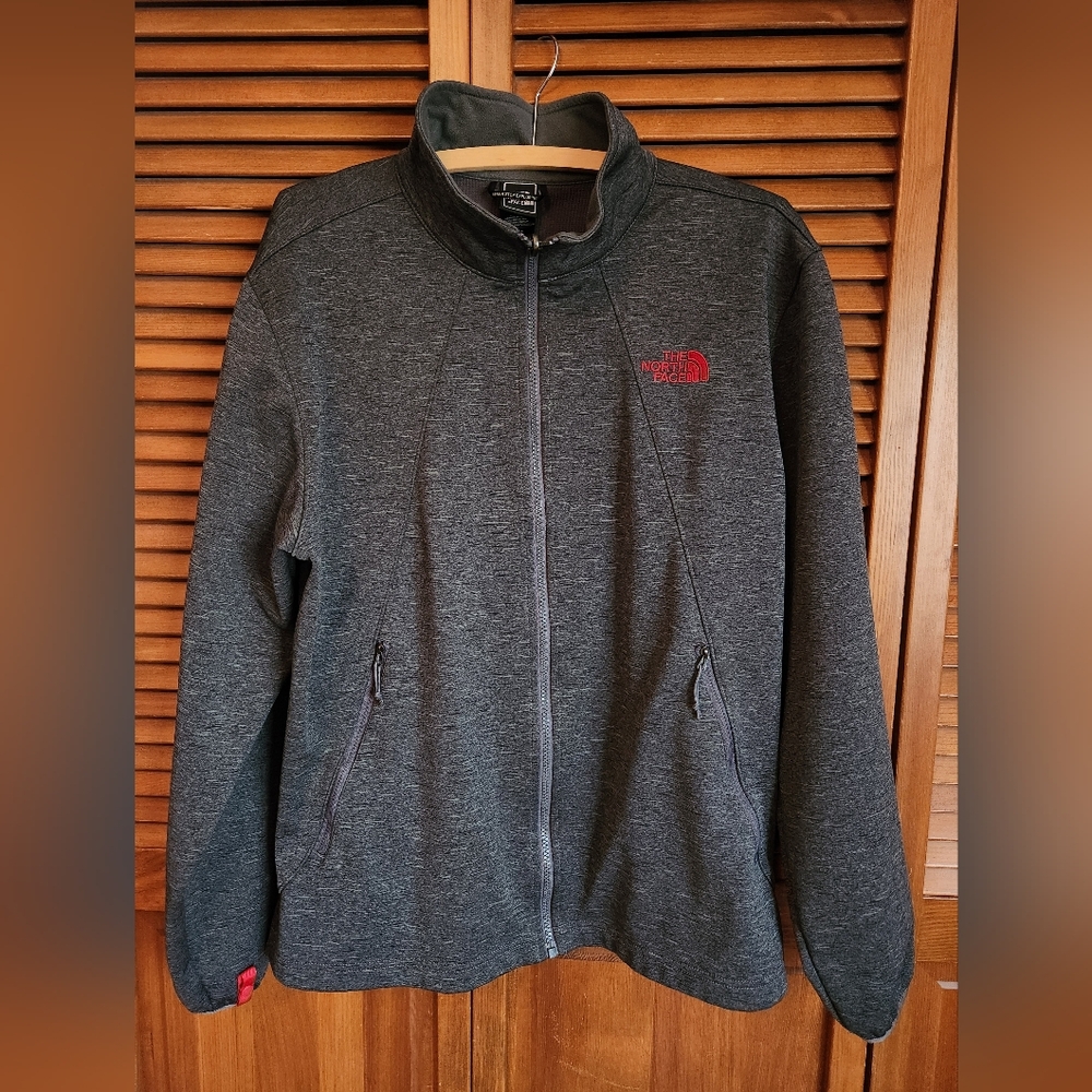 The North Face Charcoal Heather Full Sip Jacket, Men's Large